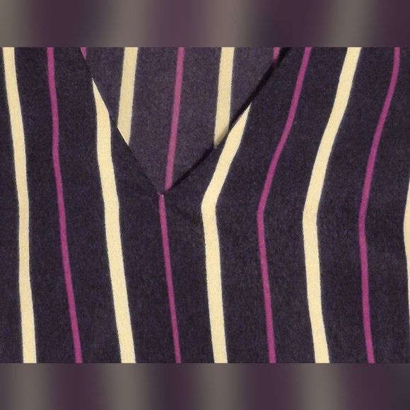Banana Republic Stripe The Cuff Blouse Secret Plum - Picture 5 of 10